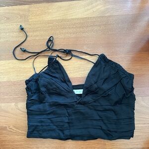 Zara Black Halter Crop Top